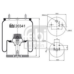 Mech pneumatického pruženia FEBI BILSTEIN 20341