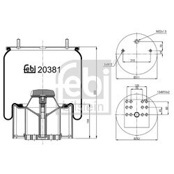 Mech pneumatického pruženia FEBI BILSTEIN 20381