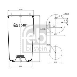 Mech pneumatického pruženia FEBI BILSTEIN 20481