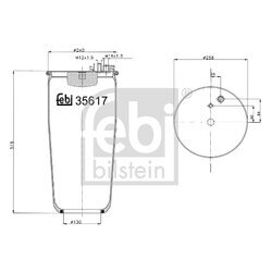 Mech pneumatického pruženia FEBI BILSTEIN 35617