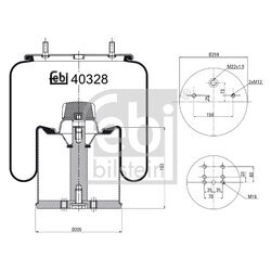 Mech pneumatického pruženia FEBI BILSTEIN 40328