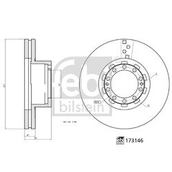 Brzdový kotúč FEBI BILSTEIN 173146