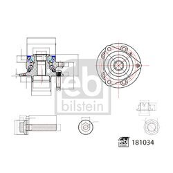 Ložisko kolesa - opravná sada FEBI BILSTEIN 181034