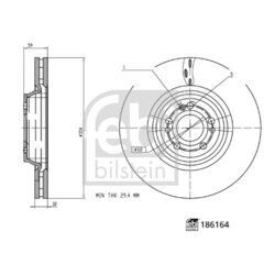 Brzdový kotúč FEBI BILSTEIN 186164
