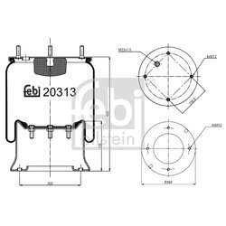 Mech pneumatického pruženia FEBI BILSTEIN 20313