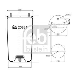 Mech pneumatického pruženia FEBI BILSTEIN 20881