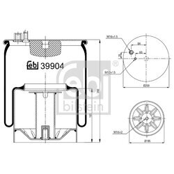 Mech pneumatického pruženia FEBI BILSTEIN 39904