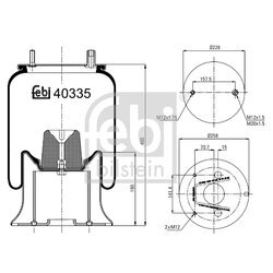 Mech pneumatického pruženia FEBI BILSTEIN 40335