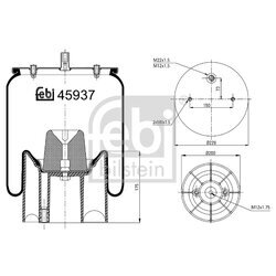 Mech pneumatického pruženia FEBI BILSTEIN 45937