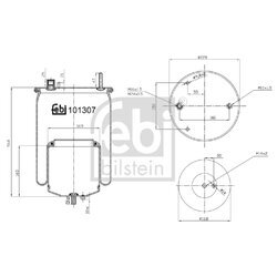 Mech pneumatického pruženia FEBI BILSTEIN 101307