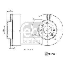 Brzdový kotúč FEBI BILSTEIN 184765