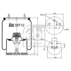 Mech pneumatického pruženia FEBI BILSTEIN 38712