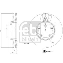 Brzdový kotúč FEBI BILSTEIN 174457 - obr. 2