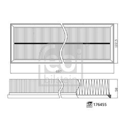 Vzduchový filter FEBI BILSTEIN 176455 - obr. 1