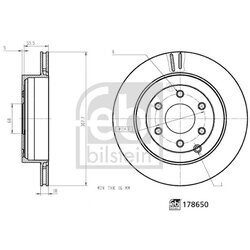 Brzdový kotúč FEBI BILSTEIN 178650 - obr. 2