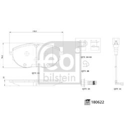 Sada brzdových platničiek kotúčovej brzdy FEBI BILSTEIN 180622