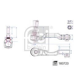 Hlava/čap spojovacej tyče riadenia FEBI BILSTEIN 183723