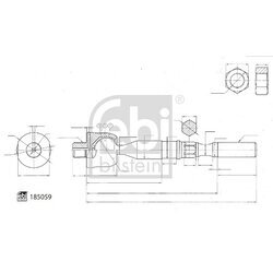 Axiálny čap tiahla riadenia FEBI BILSTEIN 185059