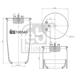 Mech pneumatického pruženia FEBI BILSTEIN 106548