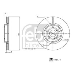 Brzdový kotúč FEBI BILSTEIN 186171