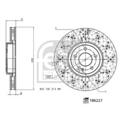 Brzdový kotúč FEBI BILSTEIN 186227