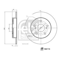 Brzdový kotúč FEBI BILSTEIN 188774