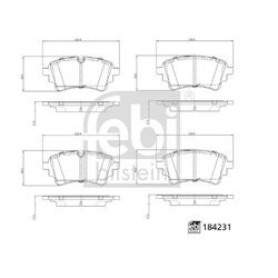 Sada brzdových platničiek kotúčovej brzdy FEBI BILSTEIN 184231