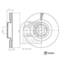 Brzdový kotúč FEBI BILSTEIN 184664