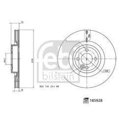 Brzdový kotúč FEBI BILSTEIN 185928