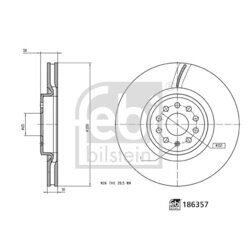 Brzdový kotúč FEBI BILSTEIN 186357