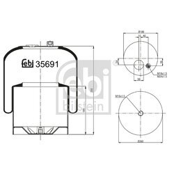 Mech pneumatického pruženia FEBI BILSTEIN 35691