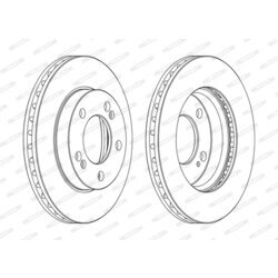 Brzdový kotúč FERODO DDF1627C - obr. 1