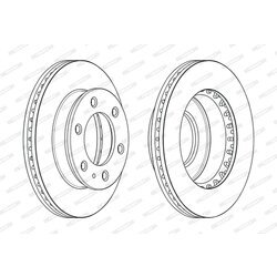 Brzdový kotúč FERODO DDF2459C - obr. 1