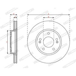 Brzdový kotúč FERODO DDF3056C - obr. 1