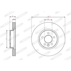 Brzdový kotúč FERODO DDF3068C-1 - obr. 2