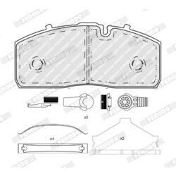Sada brzdových platničiek kotúčovej brzdy FERODO FCV5208B - obr. 1