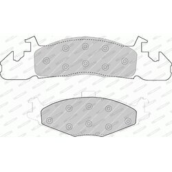 Sada brzdových platničiek kotúčovej brzdy FERODO FDB926 - obr. 1
