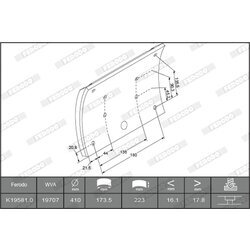 Sada brzd. oblož., Bubn. brzda FERODO K19581.9-F3539 - obr. 1