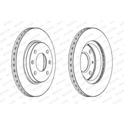 Brzdový kotúč FERODO DDF154 - obr. 2