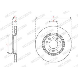 Brzdový kotúč FERODO DDF2783C - obr. 2