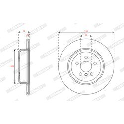 Brzdový kotúč FERODO DDF3042RC-1 - obr. 1