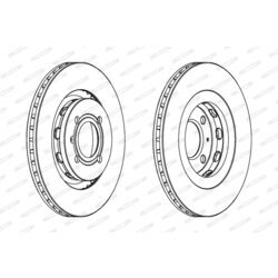 Brzdový kotúč FERODO DDF339 - obr. 2