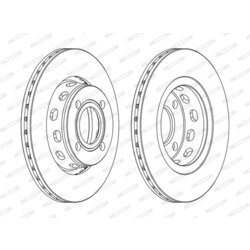 Brzdový kotúč FERODO DDF517C - obr. 3