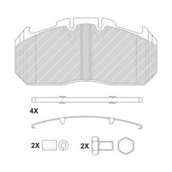 Sada brzdových platničiek kotúčovej brzdy FERODO FCV1653BFE