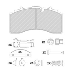 Sada brzdových platničiek kotúčovej brzdy FERODO FCV4461BFE