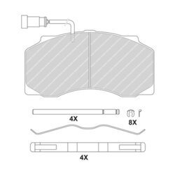Sada brzdových platničiek kotúčovej brzdy FERODO FCV4463B