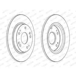 Brzdový kotúč FERODO DDF2524C - obr. 1