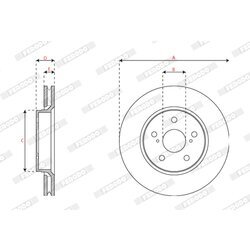 Brzdový kotúč FERODO DDF2852C - obr. 2