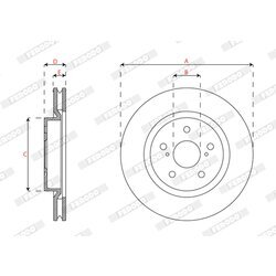 Brzdový kotúč FERODO DDF2925C - obr. 2