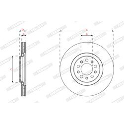 Brzdový kotúč FERODO DDF3040C-1 - obr. 2